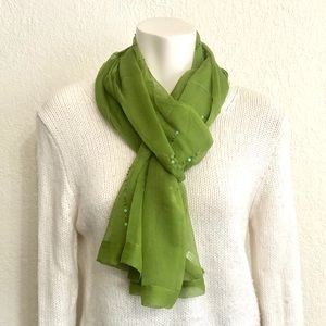 NWOT Floral sheer silk scarf